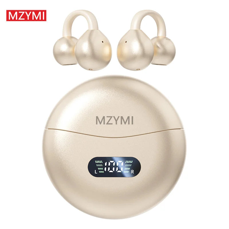 MZYMI Earclip Bluetooth5.4 Earphones M79 Waterproof Sports Music Headphones LED Display TWS Earbuds Open Ear Headset With Mic
