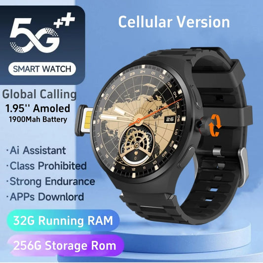 Smart Watch 5G Android Smartwatch 1.75 Inch AMOLED Screen