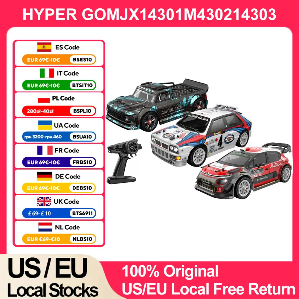 MJX 14301 14302 14303 1/14 RC Car 55km/h Brushless HYPER GO 2.4G Remote Control 4WD Off-road High Speed RC Car Truck Hobby Toy