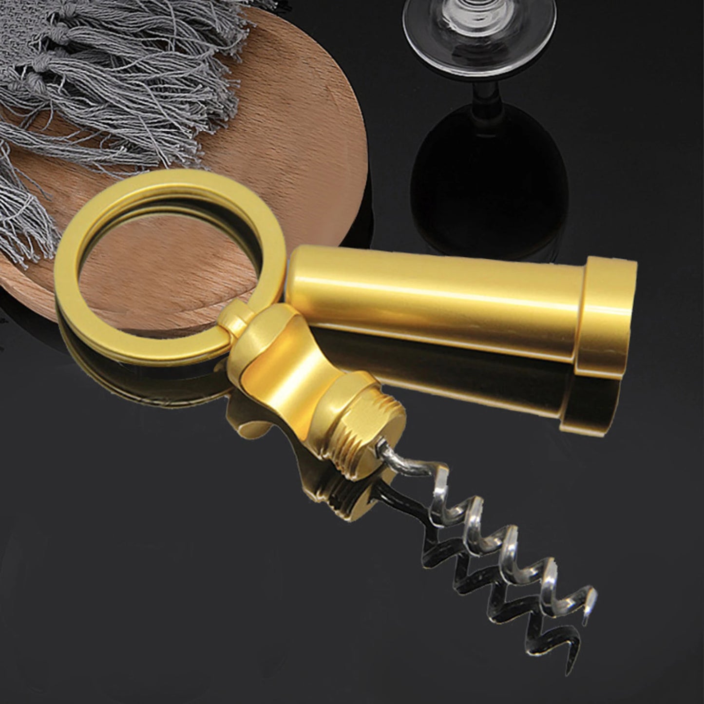 Beer Bottle Opener Key Chain Multi-use Red Wine Bottle Opener Suitable for Christmas Stocking Stuffers MIAO