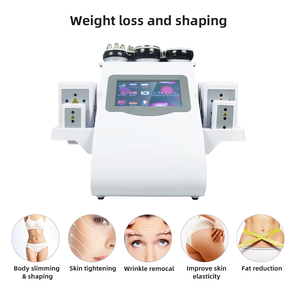 6 In 1 40K Ultrasonic Cavitation Vacuum Body Slimming
