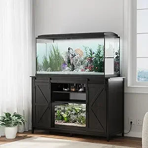 Farmhouse 55 To 75 Gallon Fish Tank Stand With Power Outlet