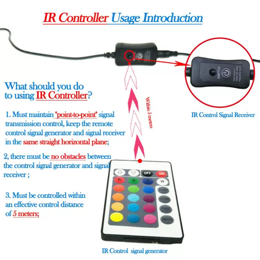 Aquarium Underwater LED Light RGB Submersible Lamp Remote