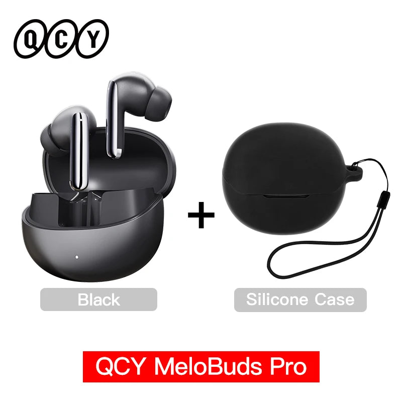 QCY MeloBuds Pro Wireless Earphones with 46dB Active Noise Cancellation Hi-Res LDAC Bluetooth 5.3 and 6 Microphones