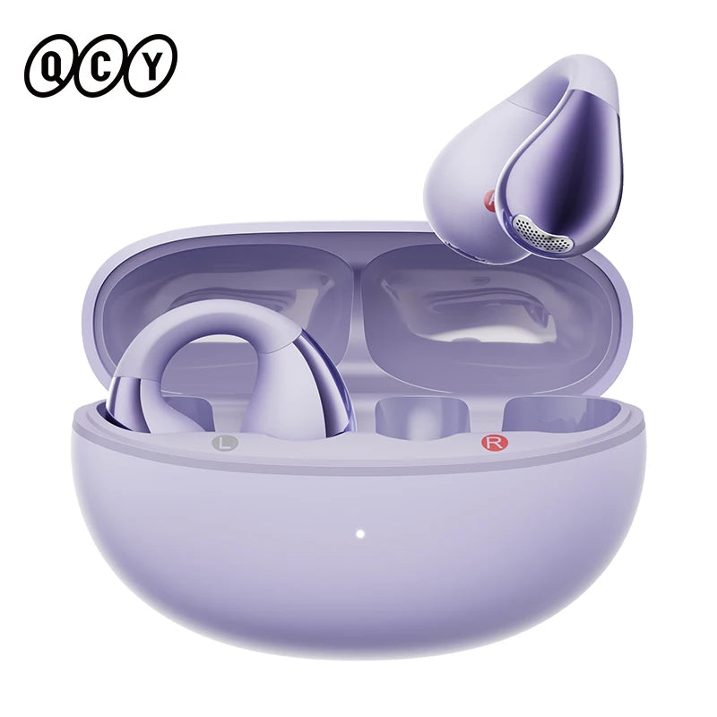QCY Crossky C30 Earclip Wireless Earphones Bluetooth 5.4 Open Ear Sports TWS Earbuds Dual-Connection Headphone Clip-on Headset