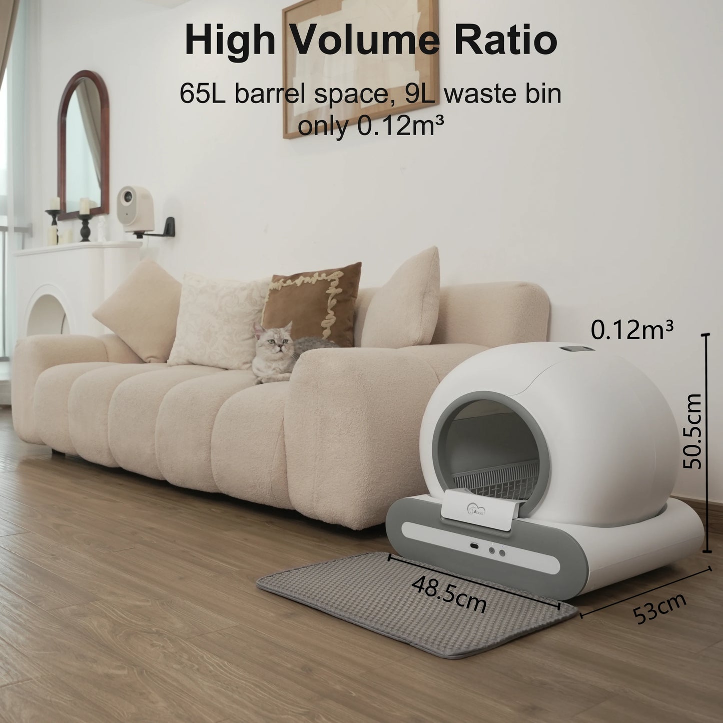 DOEL Smart Automatic Cat Litter Box Self Cleaning With App