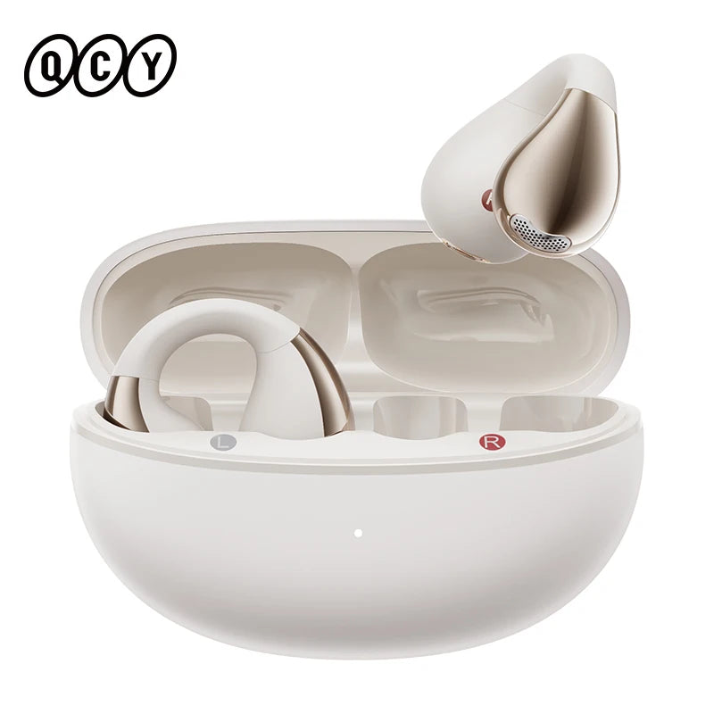 QCY Crossky C30 Earclip Wireless Earphones Bluetooth 5.4 Open Ear Sports TWS Earbuds Dual-Connection Headphone Clip-on Headset