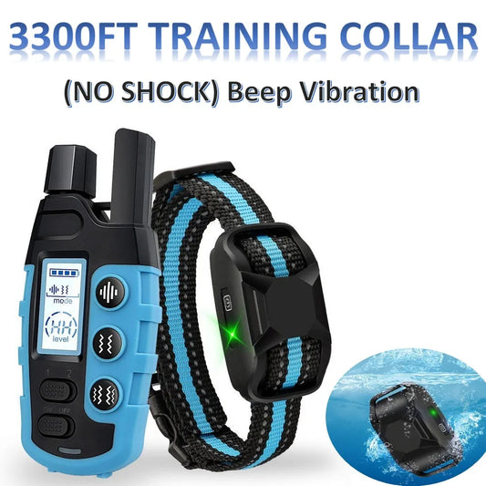 No Shock 3300Ft Dog Training Collar Remote Beep Vibration