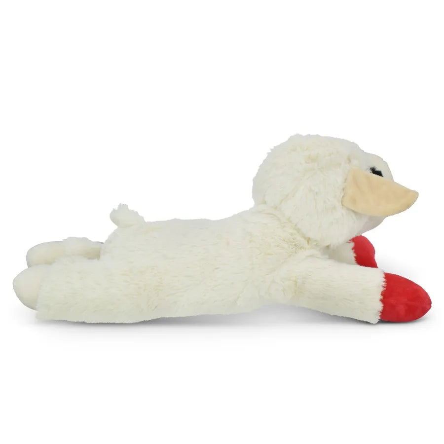 Jumbo Lamb Chop Plush Dog Toy with Squeaker for Large Dogs 18 Inches Long Durable Interactive Chew Toy Ideal for Playtime and O