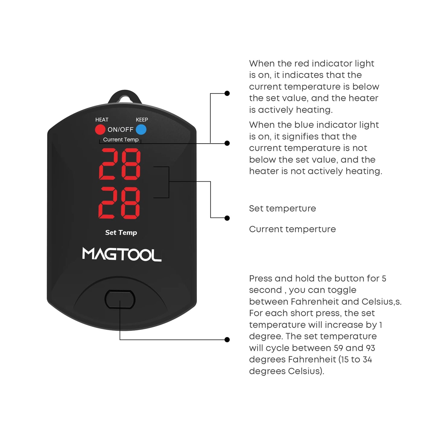 MagTool Aquarium Heating Rod Over Temperature Protection