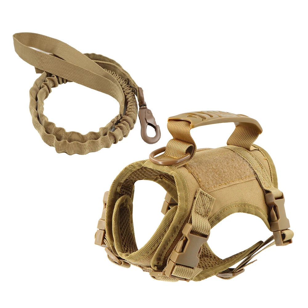 Tactical Puppy Harness Leash For Small Dogs And Cats