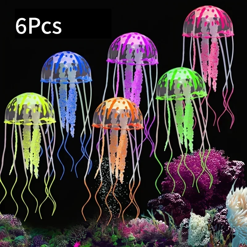 Artificial Glow Jellyfish For Fish Tank Decoration Aquarium