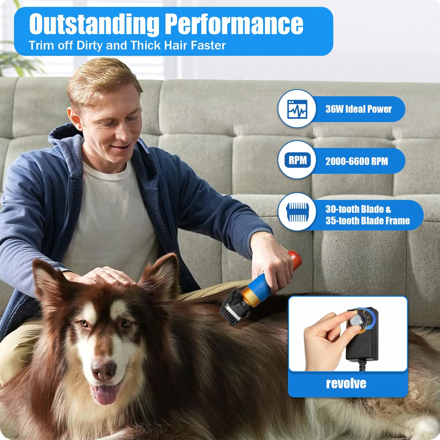 Electric Animal Fur Shears for Dogs Cats Rabbits Sheep