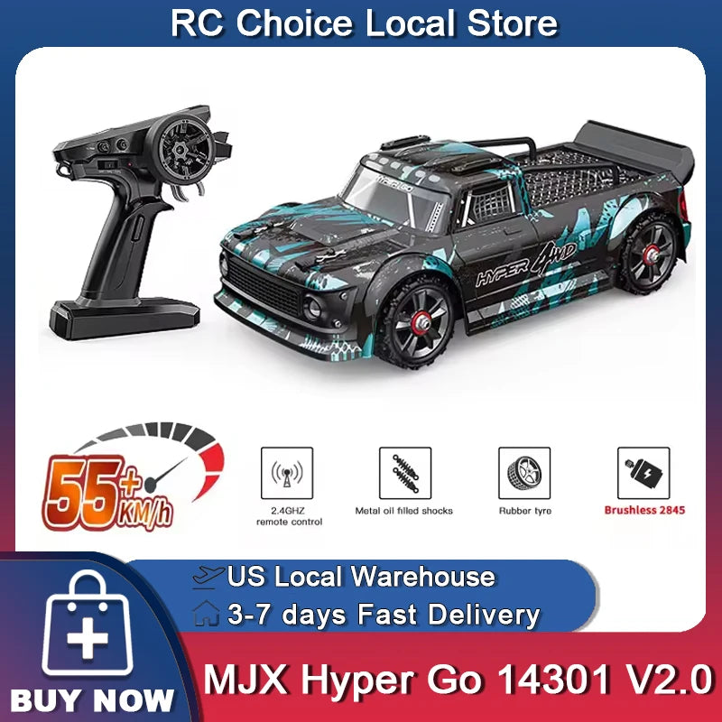 Hyper Go MJX 14301 1/14 4WD RC Car 65KM/H Brushless RC Racing Car Remote Control Cars Off-Road Truck Toy