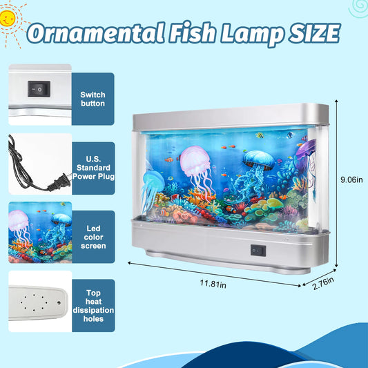 Artificial Aquarium Moving Fish Light Virtual Ocean Motion