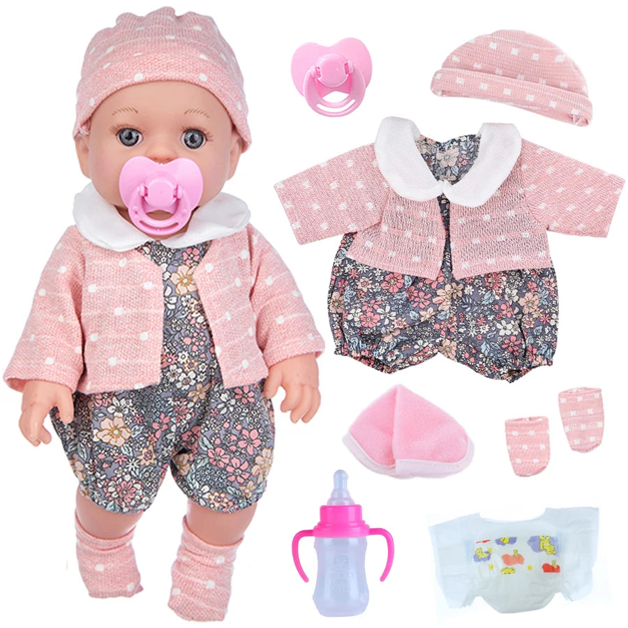 12 Inch Reborn Doll Washable Education Doll Movable Limbs