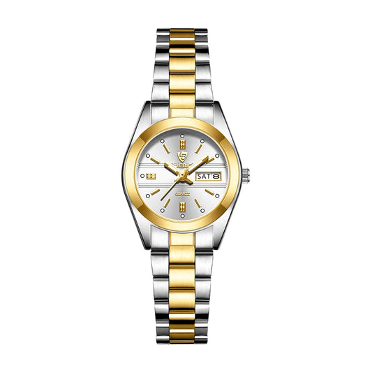 Luxury Stainless Steel Quartz Mens Wristwatch Waterproof