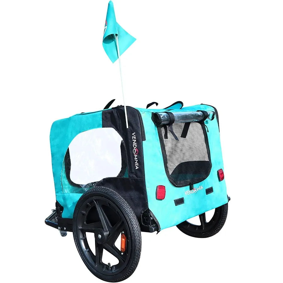 Light Green Foldable Pet Jog Stroller Dog Carrier Trailer