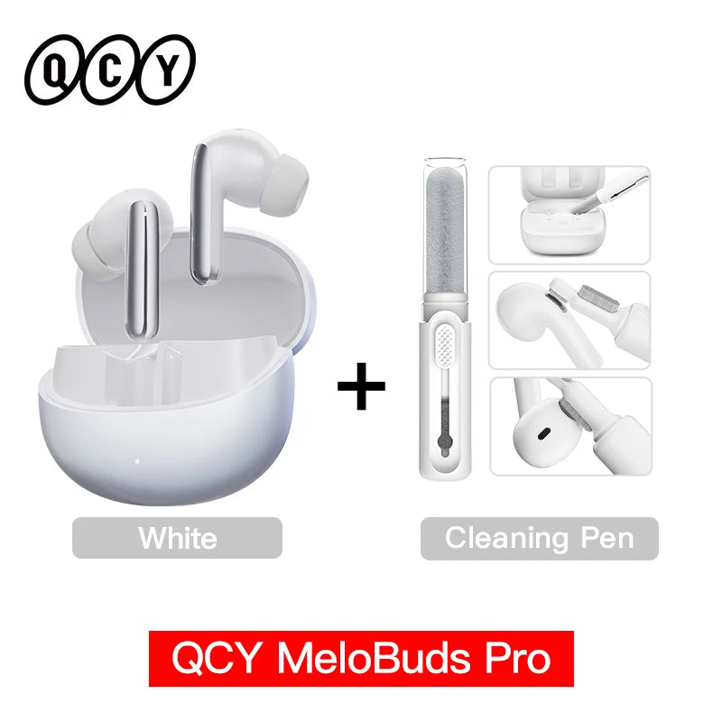 QCY MeloBuds Pro Wireless Earphones with 46dB Active Noise Cancellation Hi-Res LDAC Bluetooth 5.3 and 6 Microphones