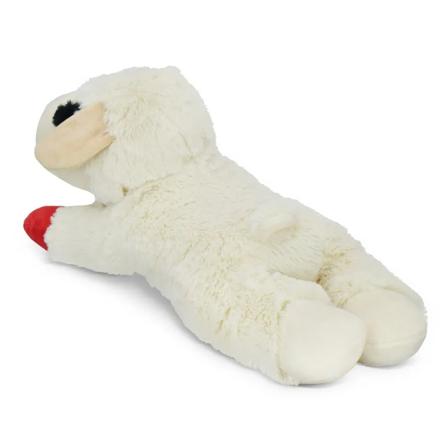 Jumbo Lamb Chop Plush Dog Toy with Squeaker for Large Dogs 18 Inches Long Durable Interactive Chew Toy Ideal for Playtime and O