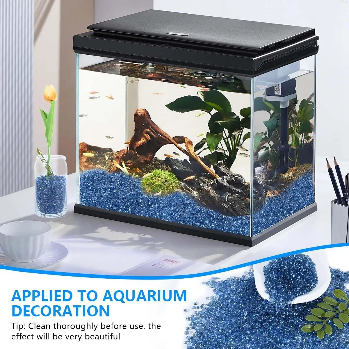 Clear Sea Glass Stones For Aquarium Gravel And Garden Decor