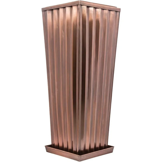 Tall Outdoor Planter or Indoor Flower Pots Large with Drip Tray